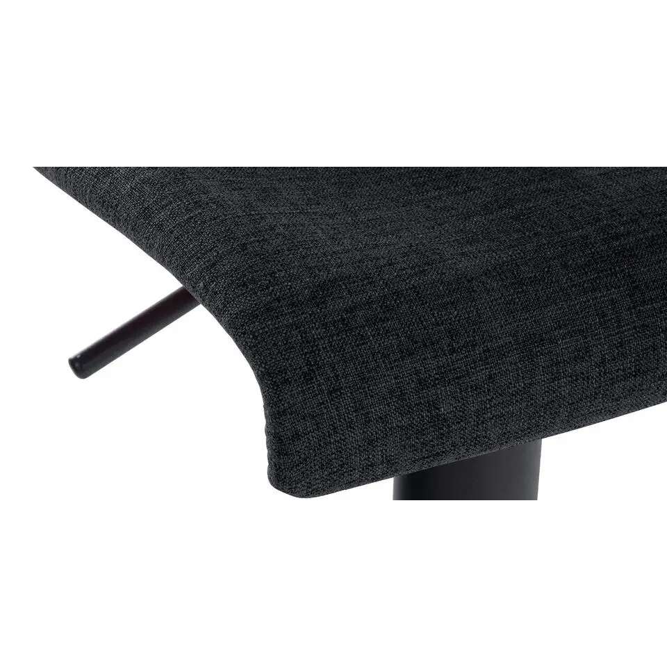 CLP Set van 2 Barkruk Branford zwart Frame - Stof - zwart
