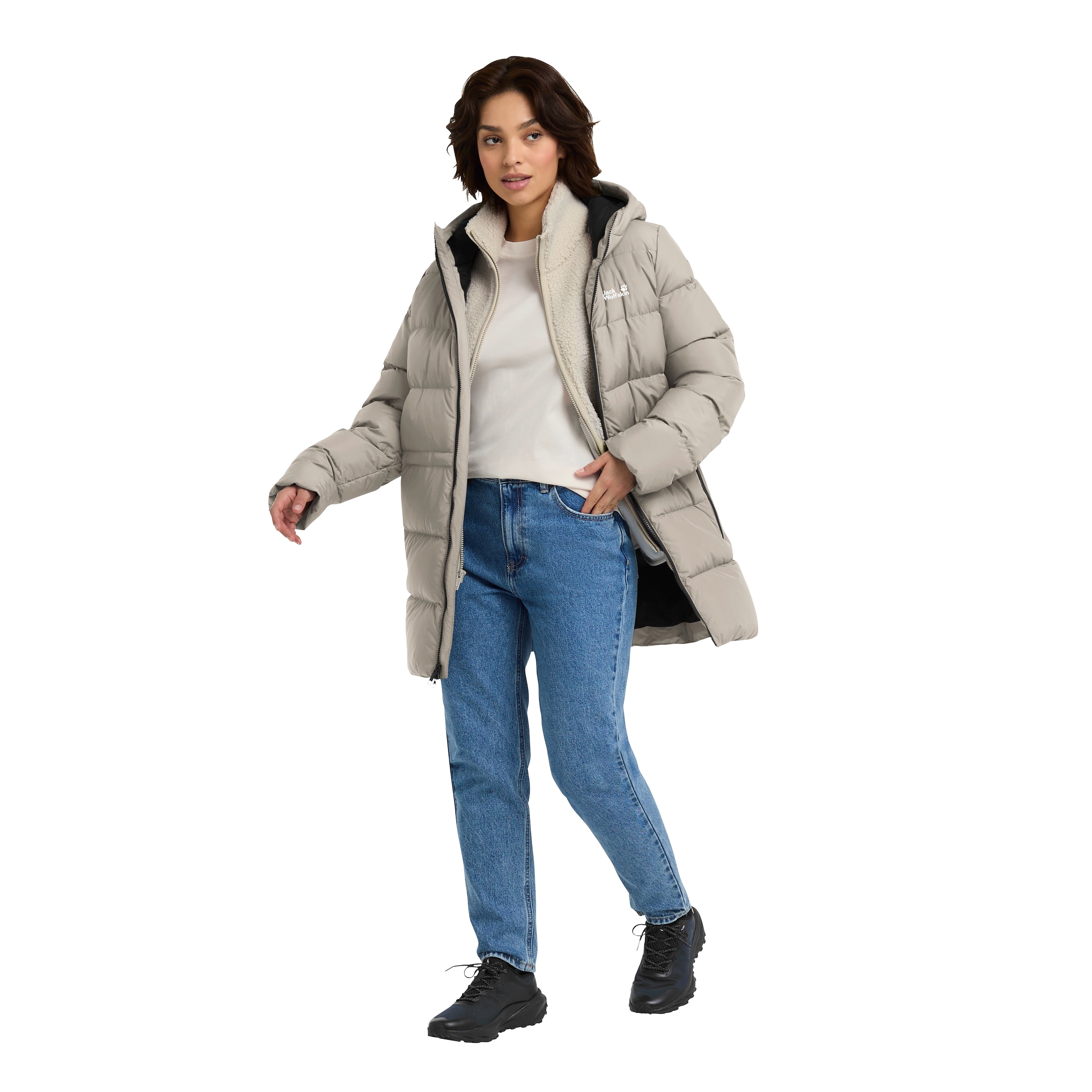 Jack Wolfskin Daunenjacke »FROZEN PALACE LONG JKT W RDS« mit Kapuze Wärmend, winddicht, Daunenparka