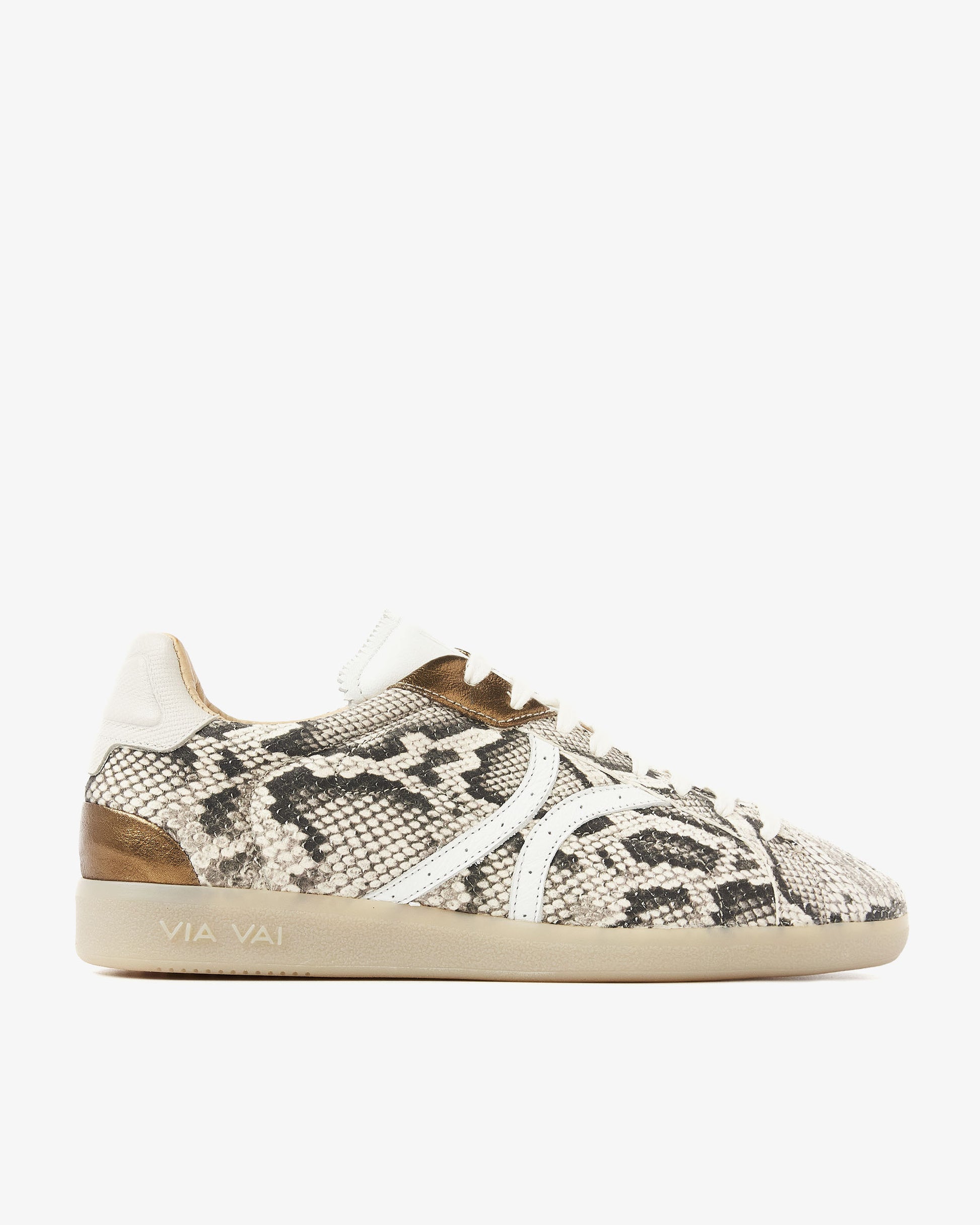 VIA VAI slangenprint dames sneakers Nilla Khloe
