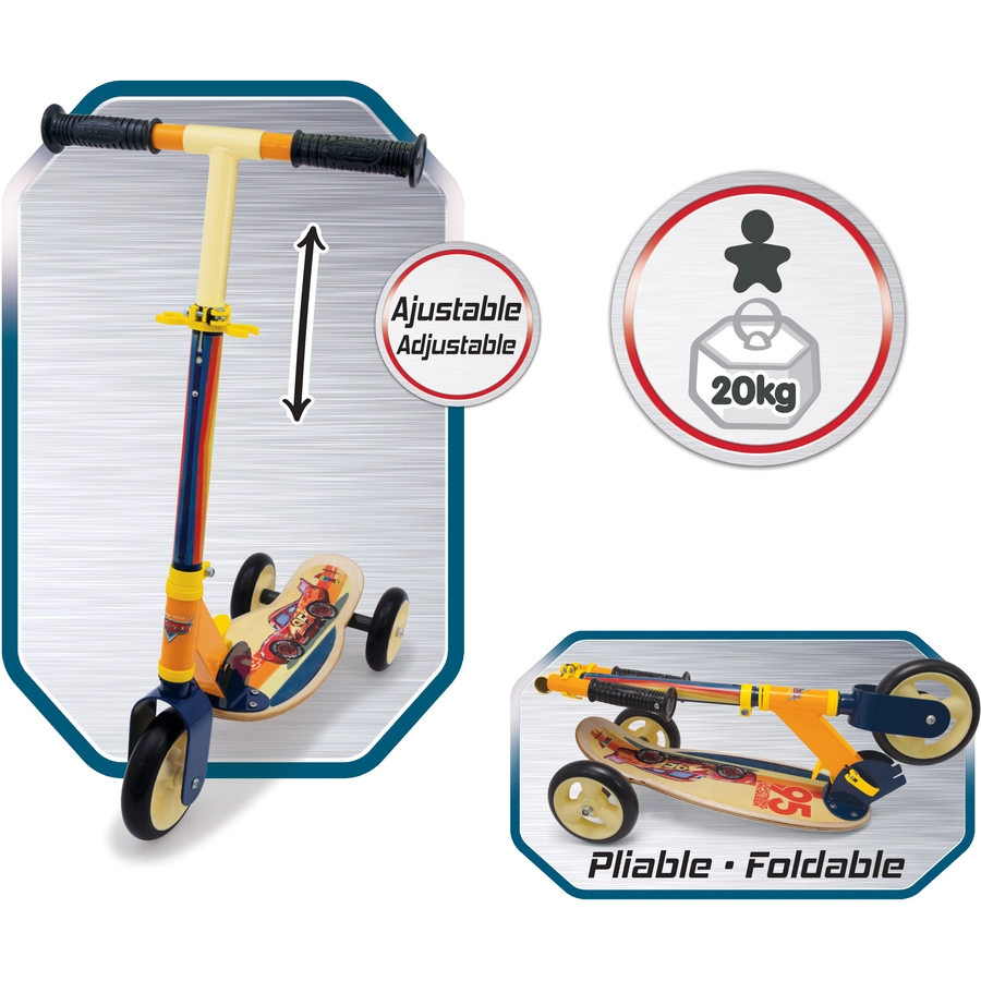Smoby Cars Wooden Scooter, 3 Räder