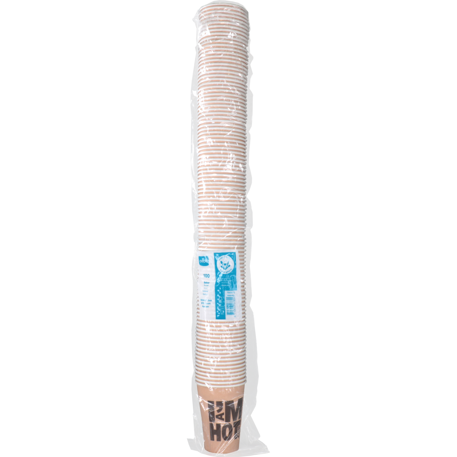 Depa, Koffiebeker, I´M a HOT cup, Karton + PE, 180ml, 7.5oz, 93mm, bruin
