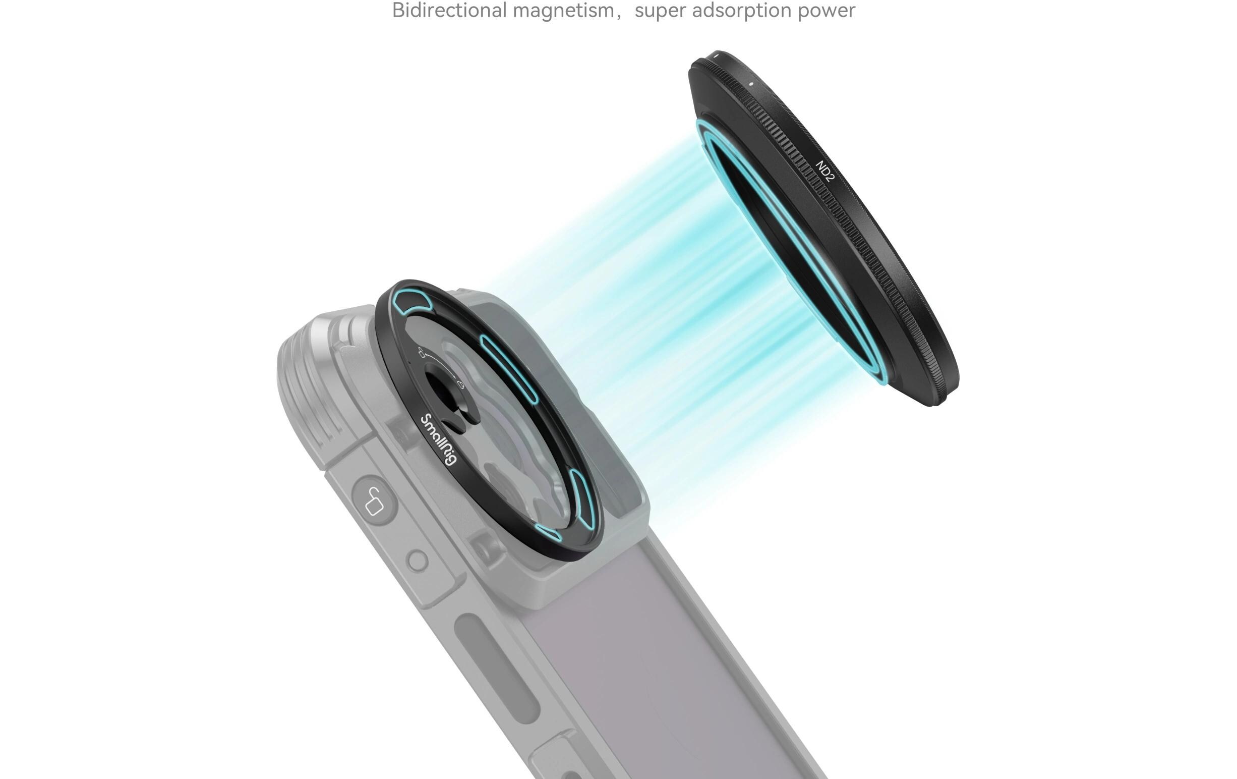 MagEase Magnetischer VND-Filter ND2-ND32 mit AdapterEnthält zwei CPLs (ND2-ND32), die gestapelt und gedreht werden können