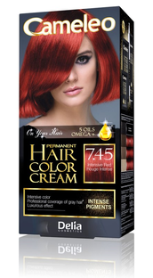 Cameleo Creme Permanente Haarkleuring 7.45 Intensief Rood 1ST