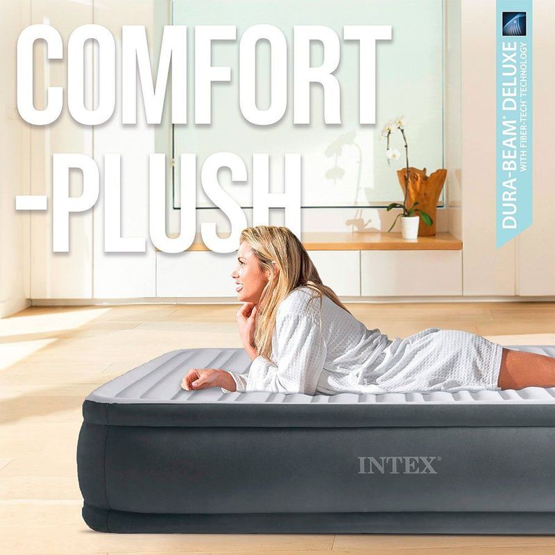 Intex Twin Comfort-Plush Luchtbed met ingebouwde pomp - 191x99x33 cm