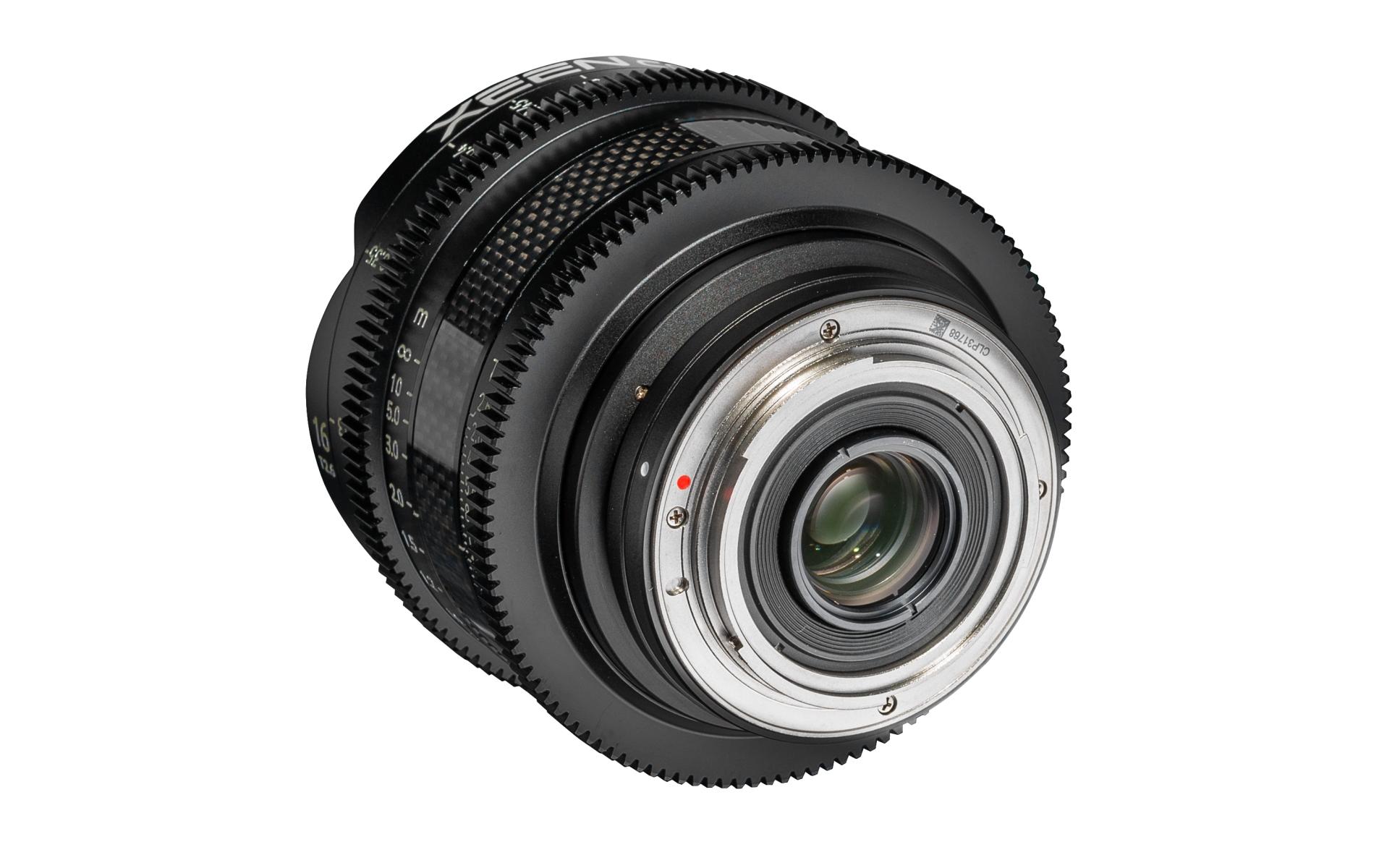 Festbrennweite XEEN CF Cinema 16 mm T2.6 – Canon EF<br>Kompaktes und flexibles Filmobjektiv