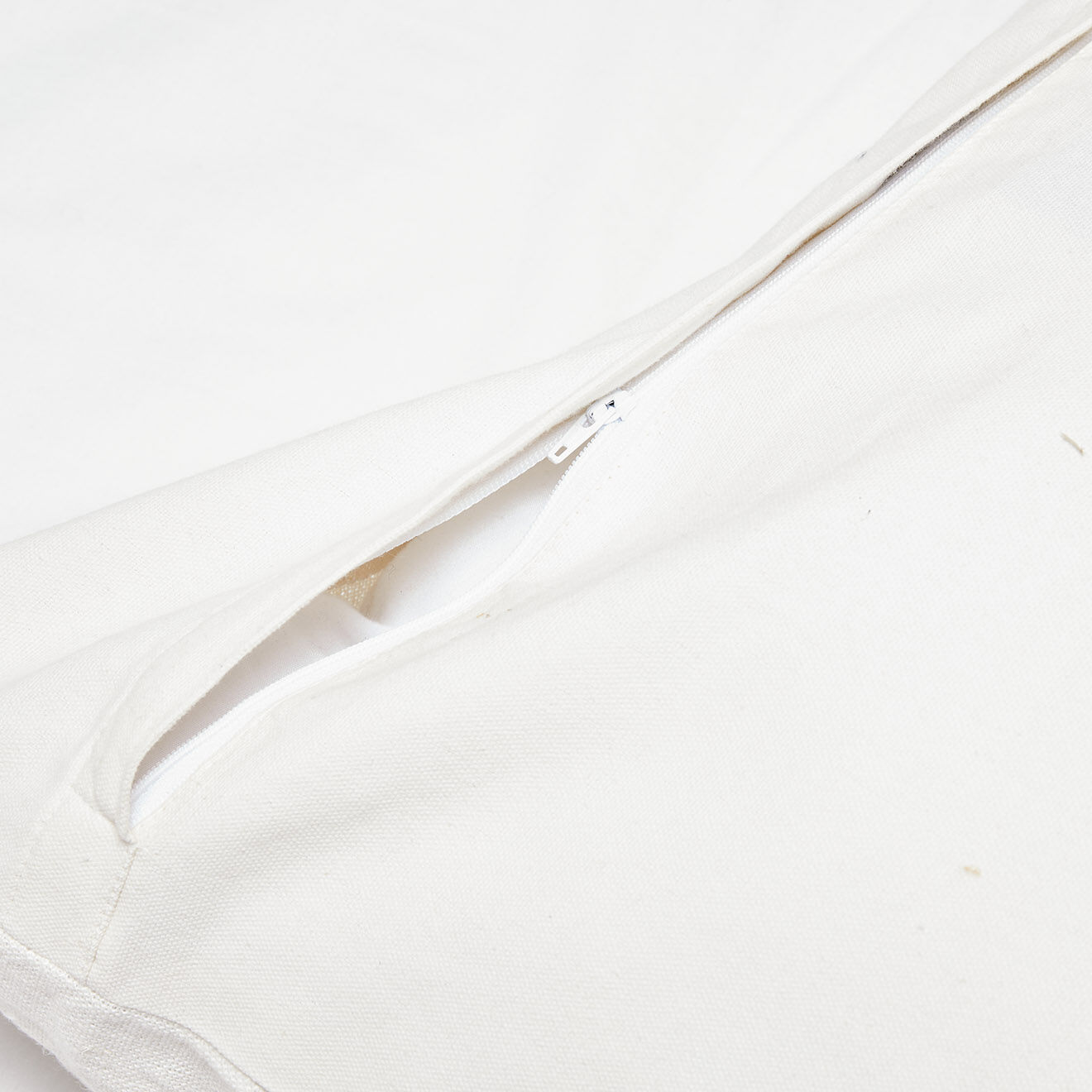 Haomy Housse de coussin en Lin & Coton Kota blanche - 55x110 cm
