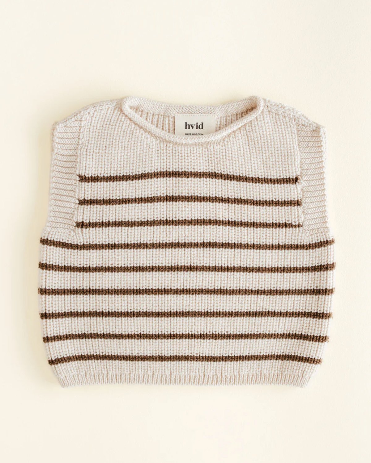 Ullvest Baby – HVID Vest Harvey – 100% Merino – Cream / Mocha