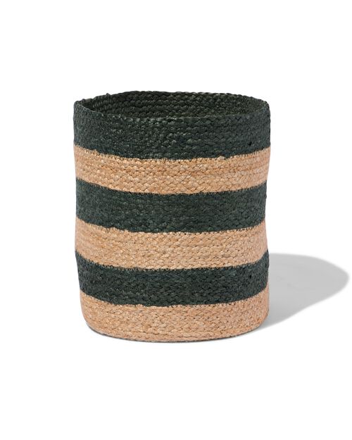 panier de rangement rayé vert