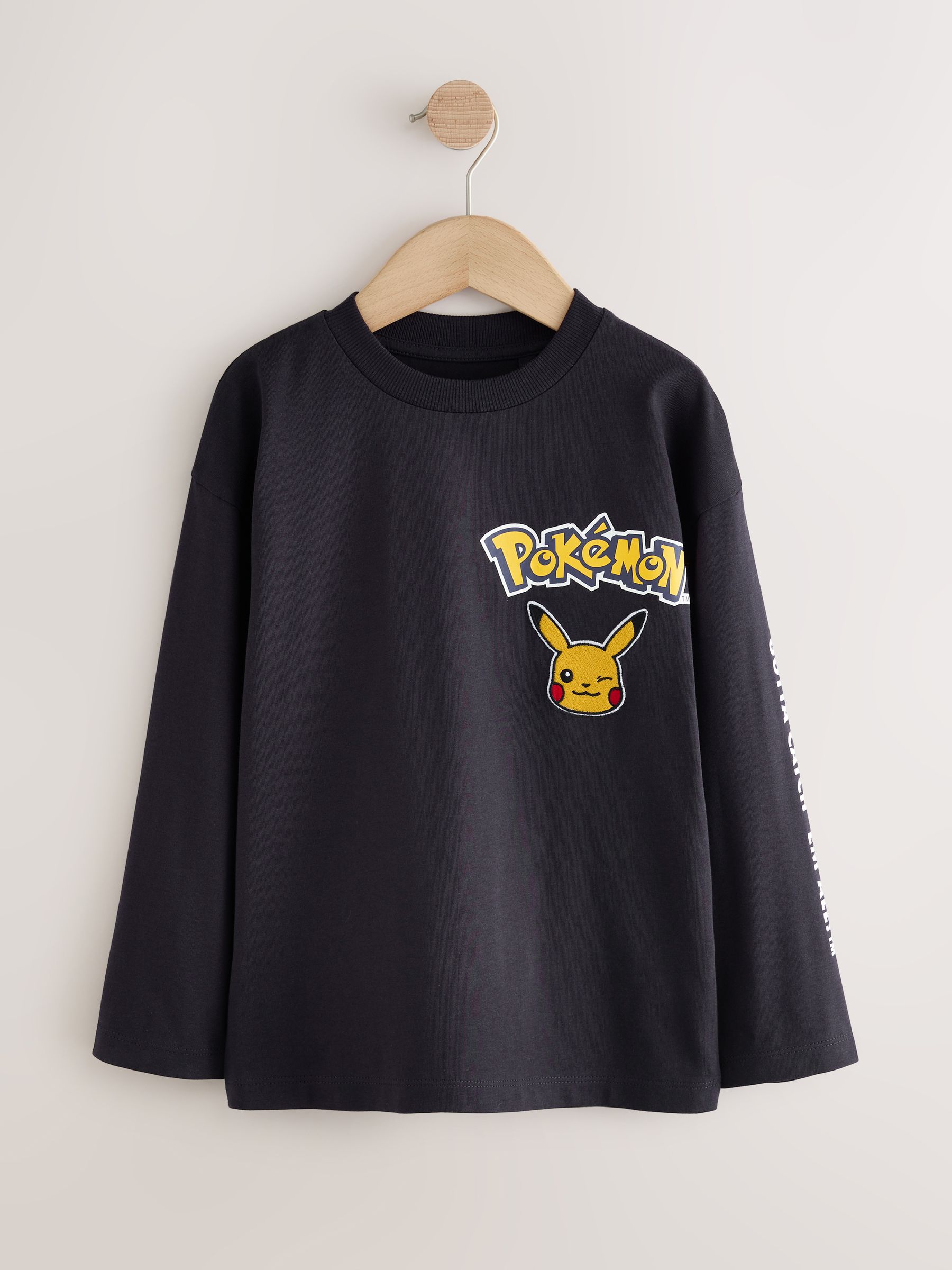 Marineblauw - Long Sleeve Pokemon T-Shirt (3-16yrs)