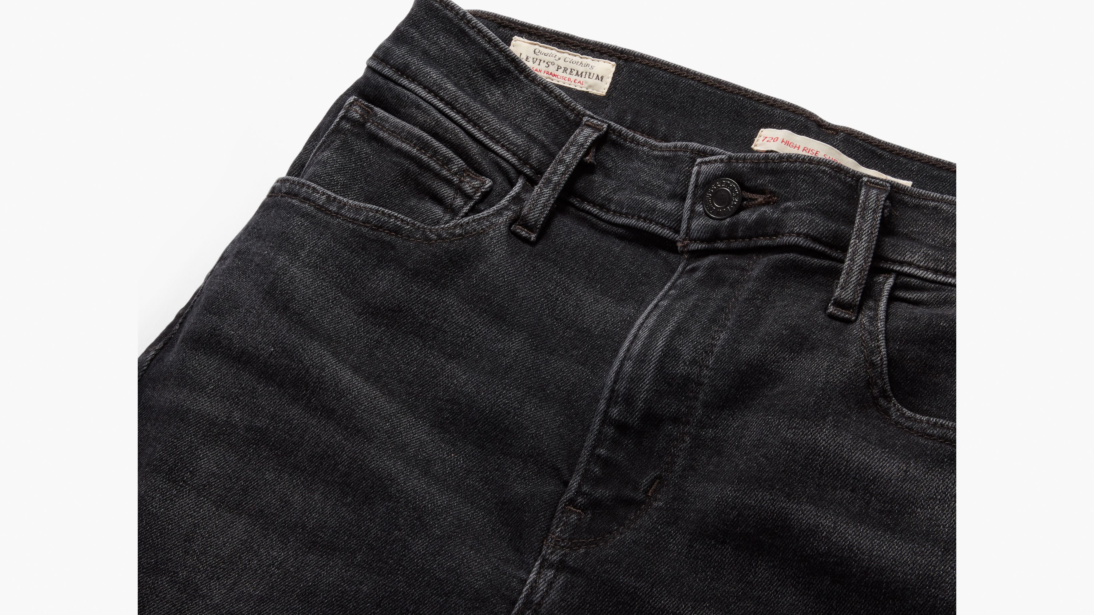 Jean 720™ Taille Haute Super Skinny - Black Worn In - Noir