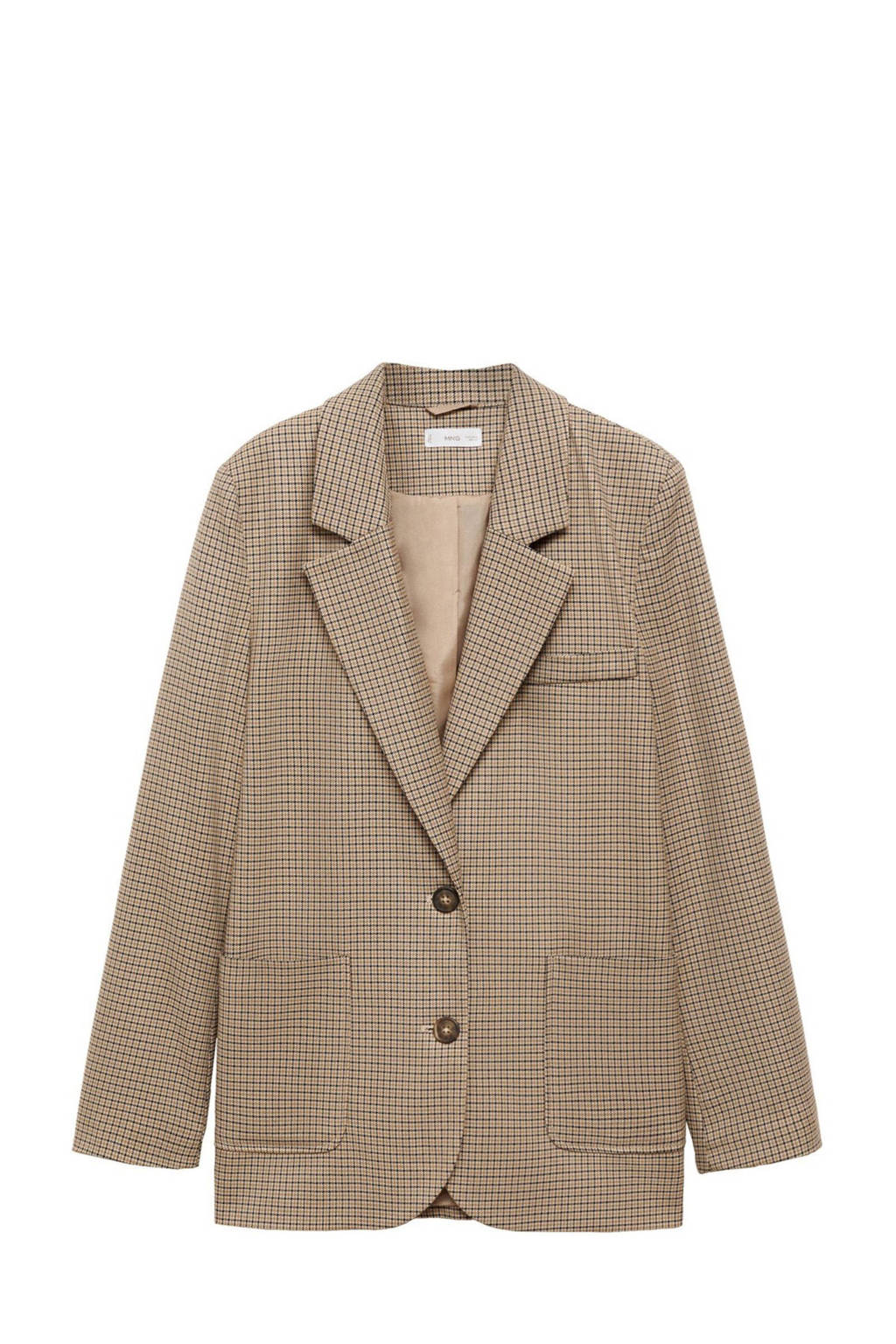 MANGO TEEN regular fit blazer lichtbruin