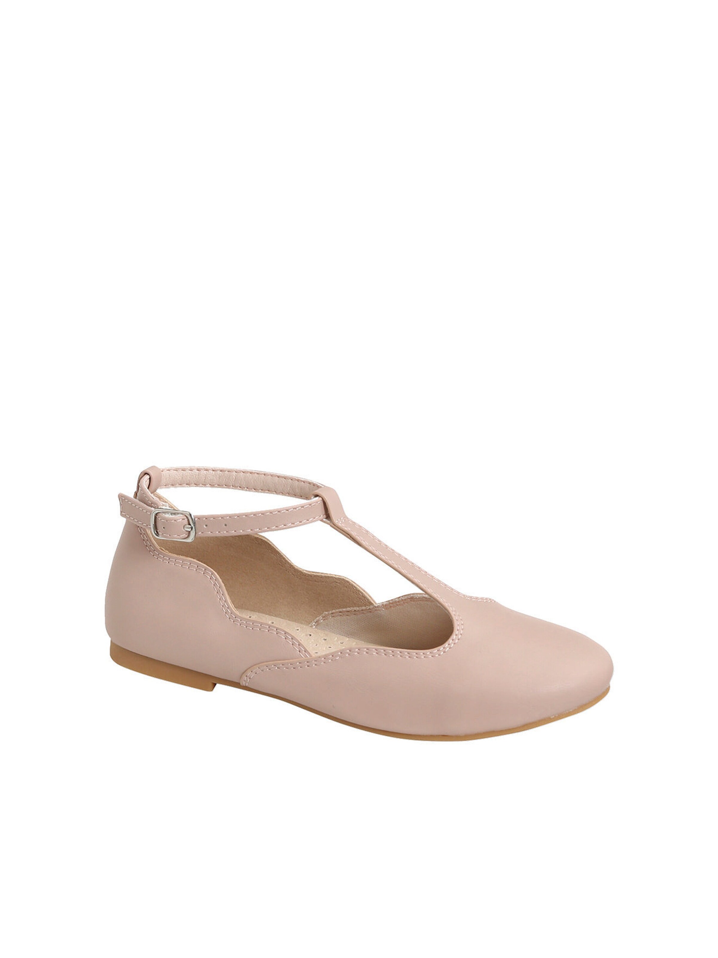 Vertbaudet Mädchen Riemen-Ballerinas mit Glitzer hellrosa