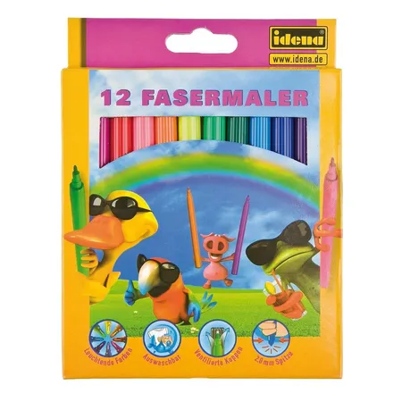 Idena Fasermaler, 12 Stück