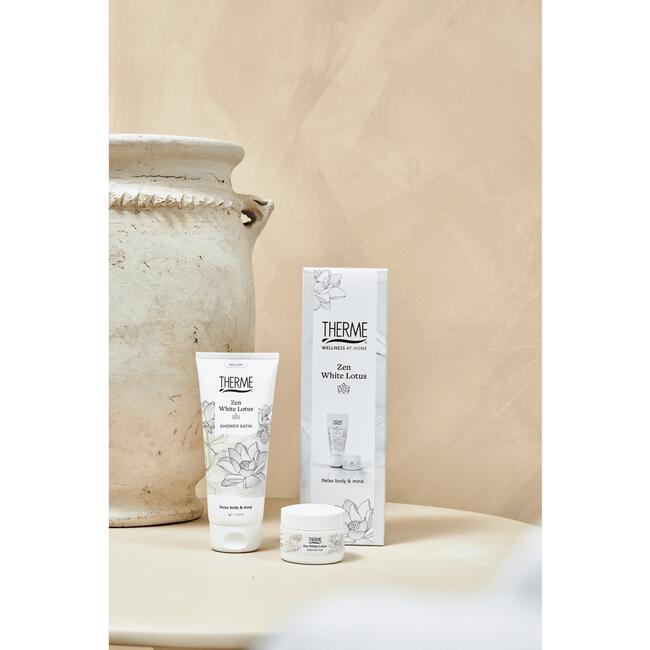 Therme Zen White Lotus Shower Satin 200ml + Body Butter 75g Geschenkset