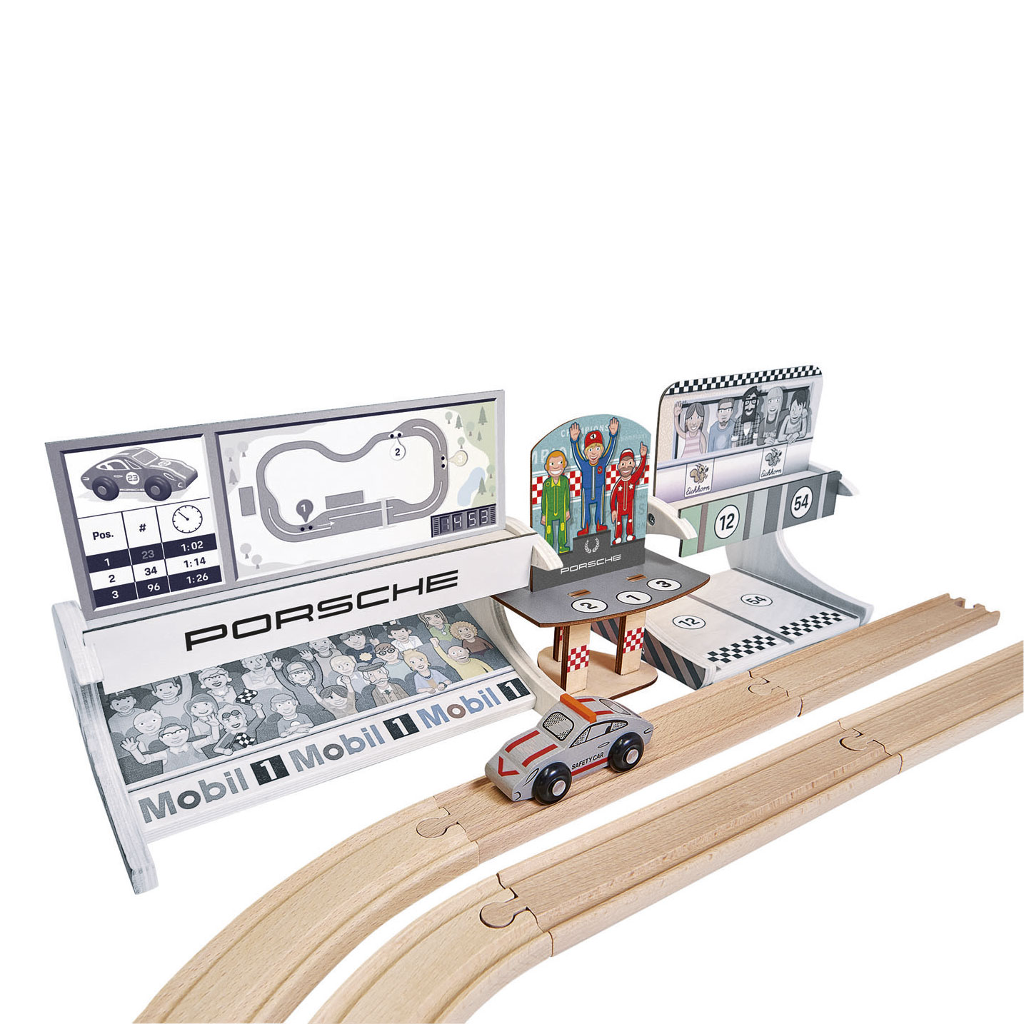 Eichhorn Houten Porsche Race Set, 14dlg.