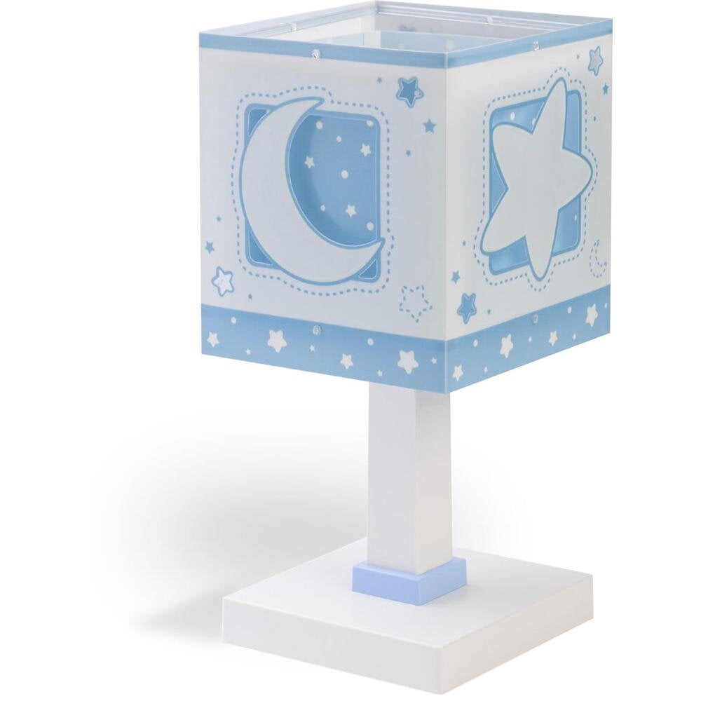Kinderkamer tafellamp Moonlight in fluorescerend blauw E14