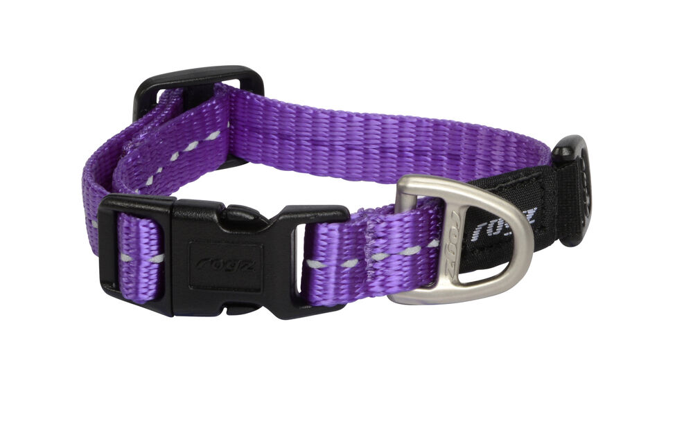 Rogz Utility - Halsband Hond - paars - 16 tot 22 cm