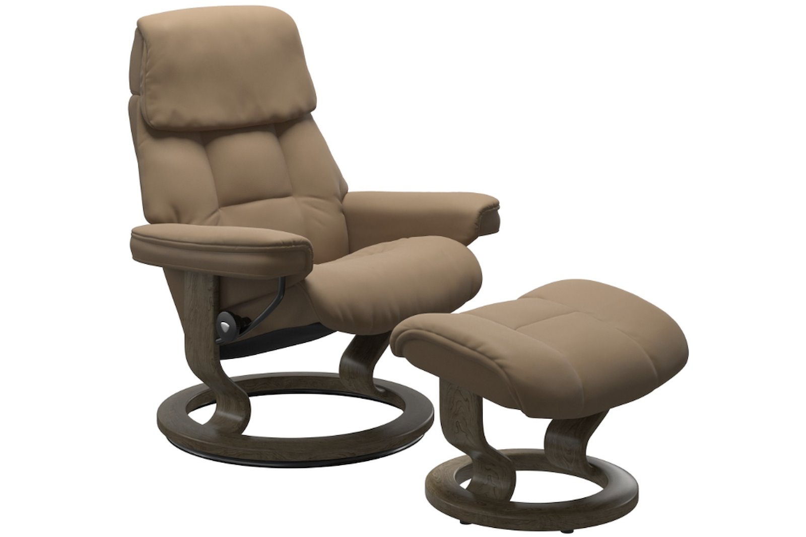 Ruby lenestol med krakk Hud Batick Latte - Classic - Smoke Oak