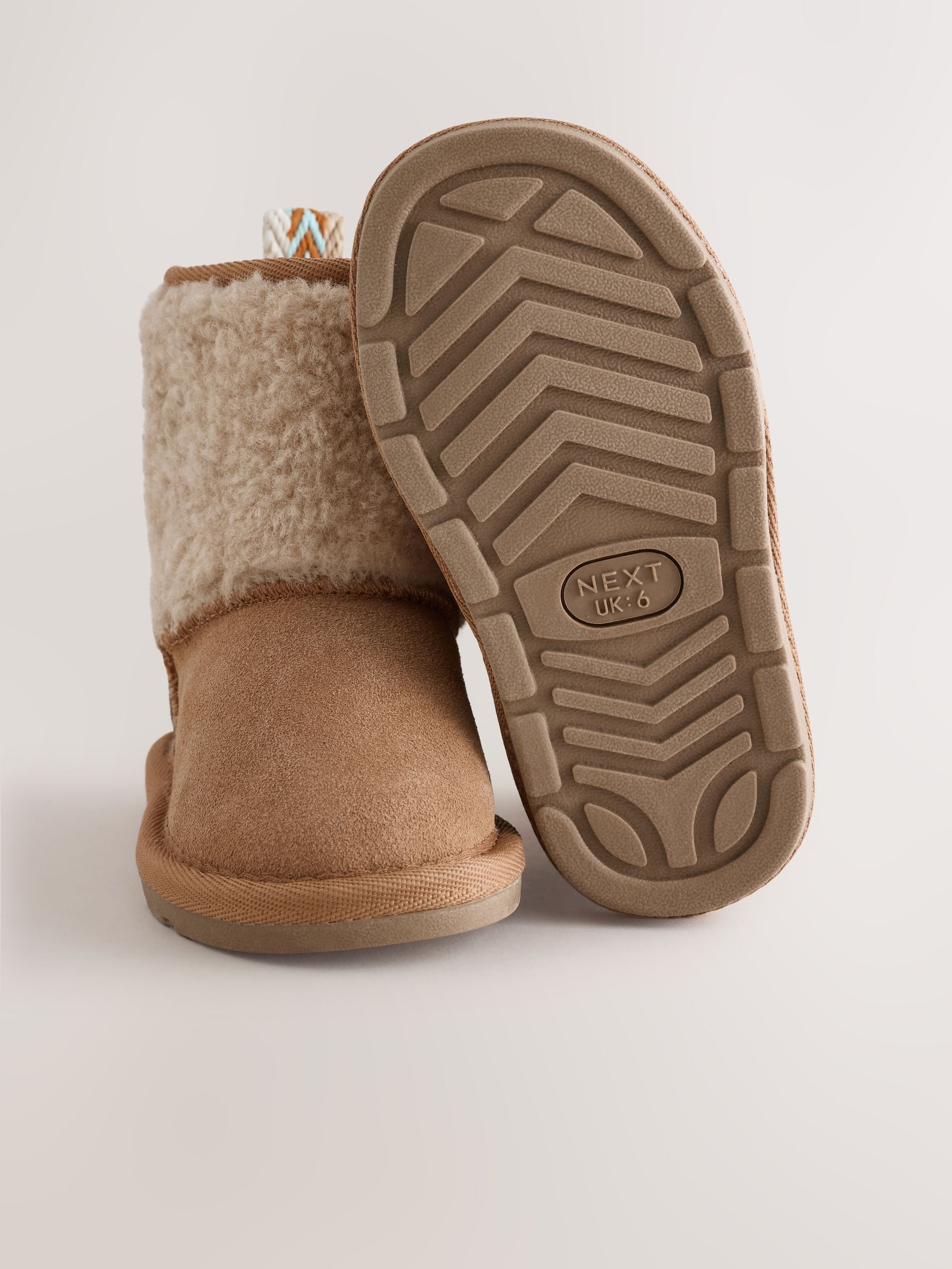 Bruin/crèmekleurig - Tall Suede Pull On Boots