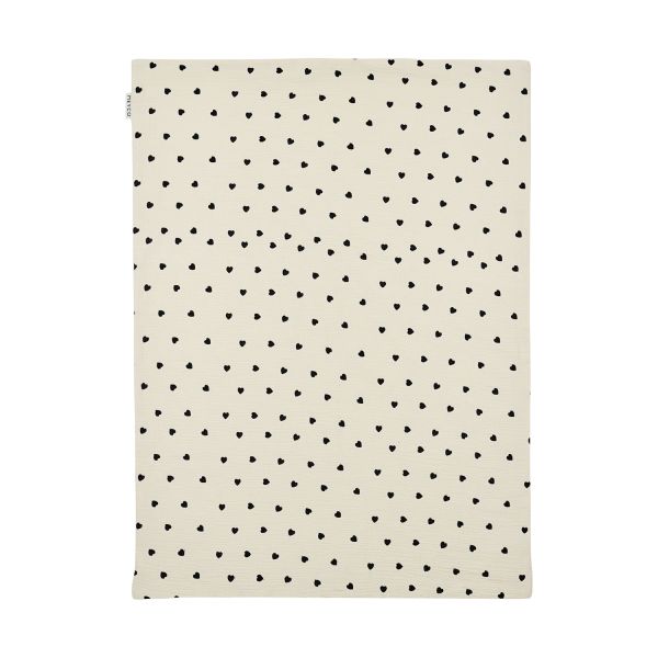 Meyco Baby Sweet Heart Wiegdeken - 75 x 100 cm - Pre-Washed Hydrofiel - Soft Sand