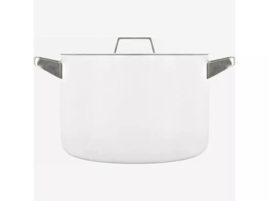 HABITAT - Marmite avec couvercle 26 cm en aluminium extérieur blanc et revêtement intérieur céramique - Denver II