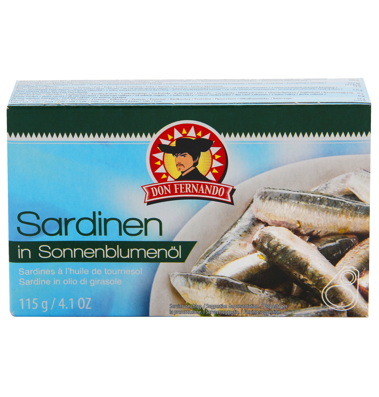 Don Fernando Sardinen in Sonnenblumenöl 115g MHD:31.12.29