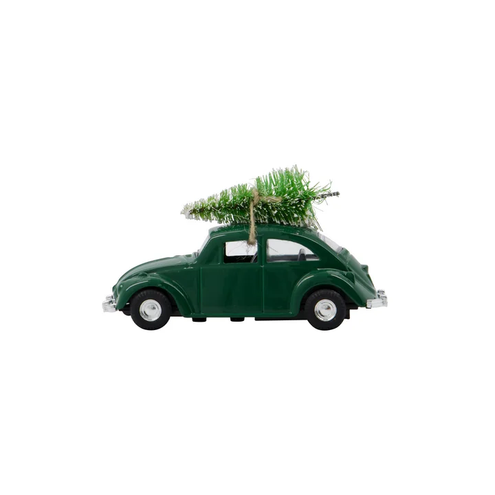 House Doctor - Xmas Cars Deko-Autos, 8,5 cm / grün