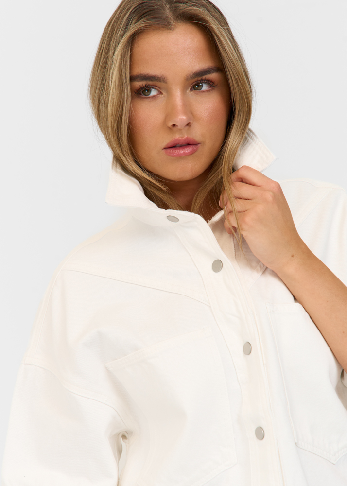 Signature denim blouse ecru