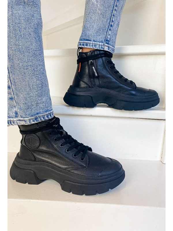 PALLAWAVE Cuir Black - Palladium