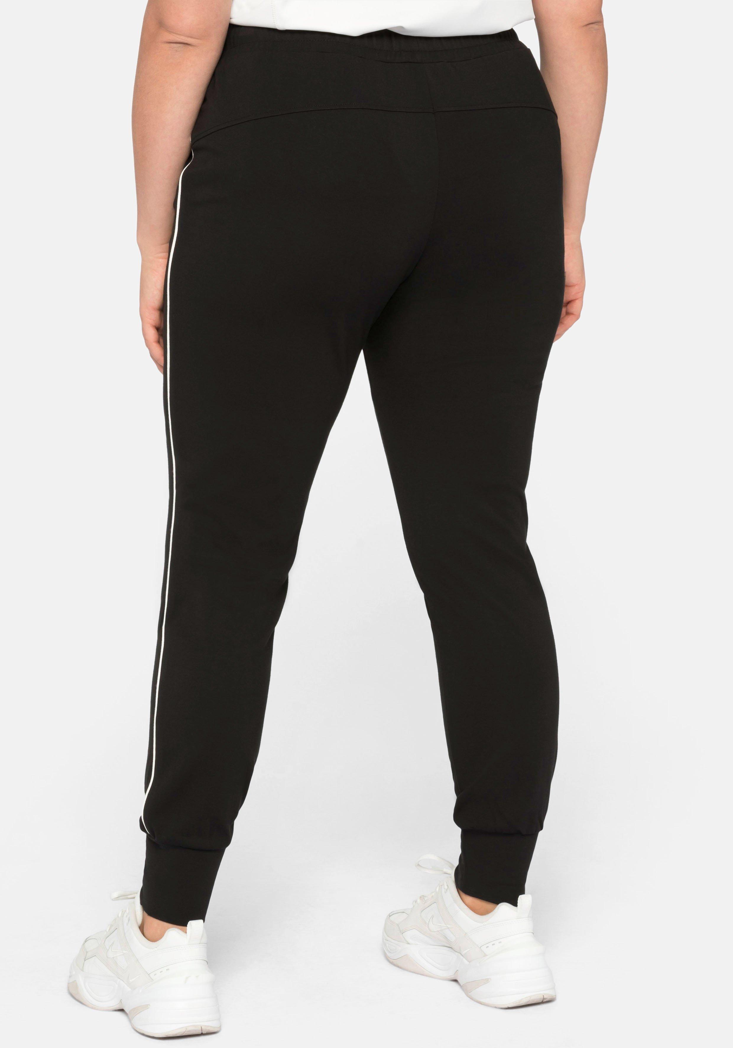 Jogginghose mit Kontrastpaspel und Bündchenabschluss