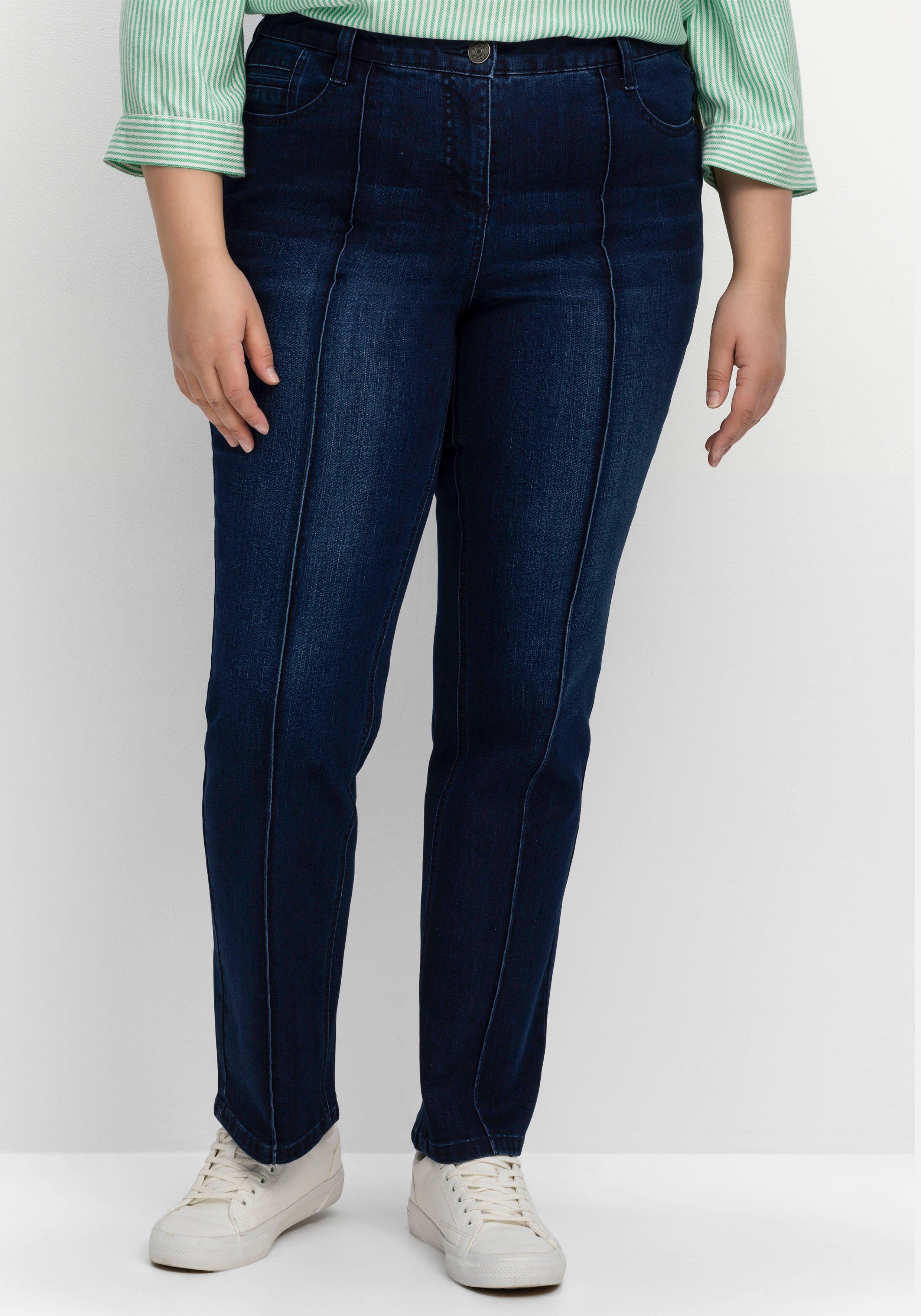 Gerade Jeans mit Biesen