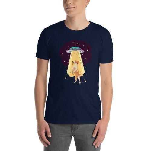 Camiseta masculina Mascochula, personalizada com a foto do seu animal de estimação, azul marinho