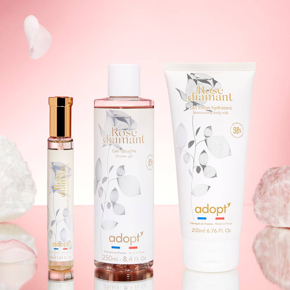 Rose Diamant - Coffret chalet eau de parfum 30 ml + gel douche 250 ml + lait corps 200 ml