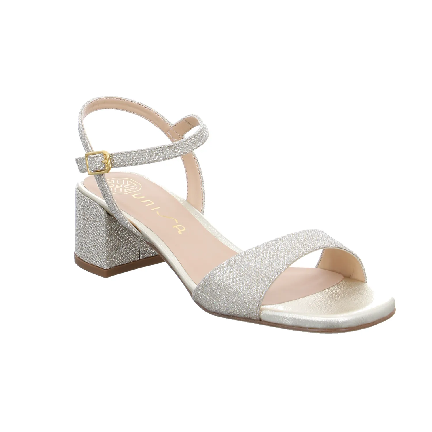 UNISA Sandalette Gold Textil