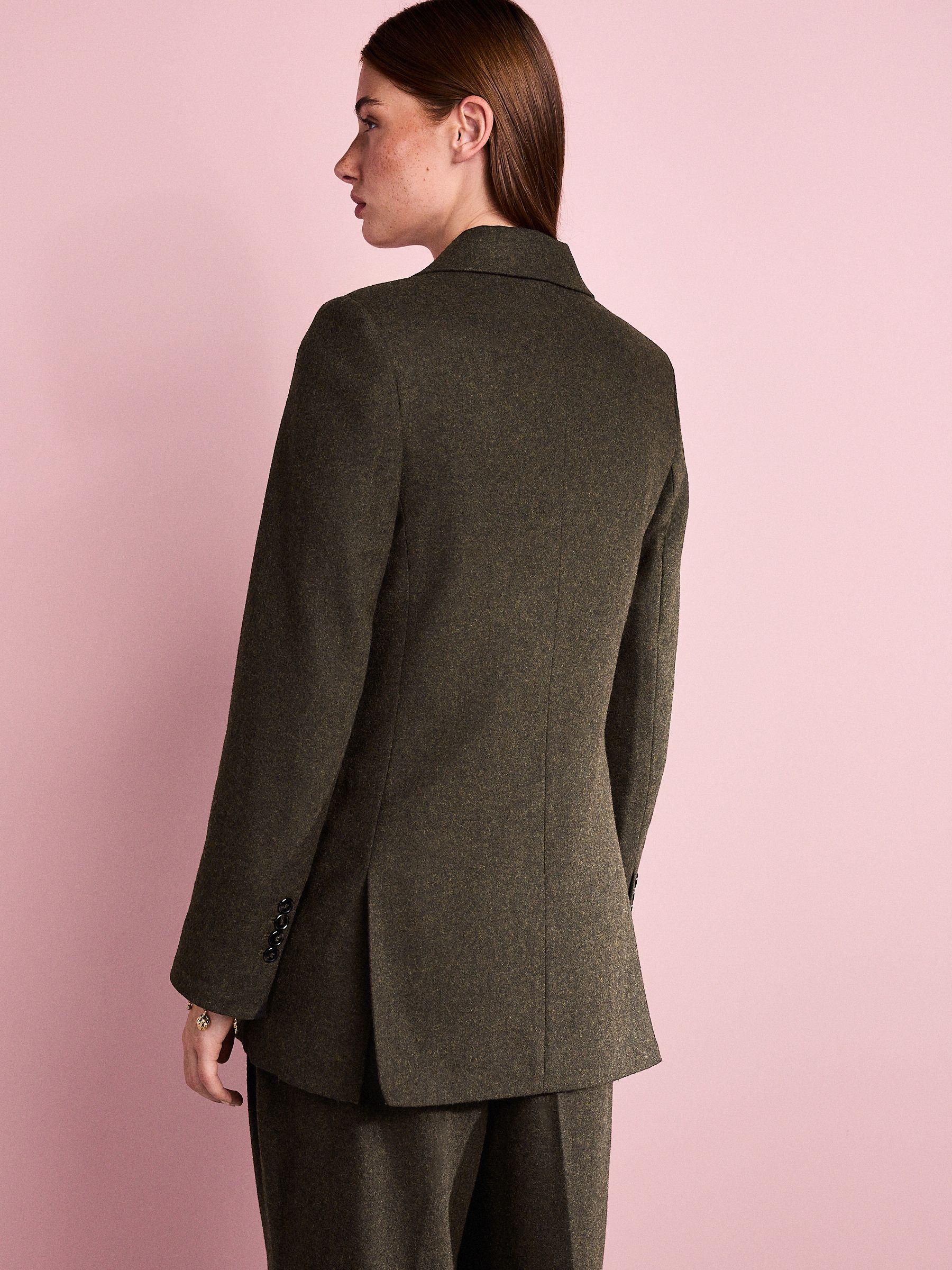 Groen - Tabitha Simmons X Next Wool Blend Double Breasted Blazer