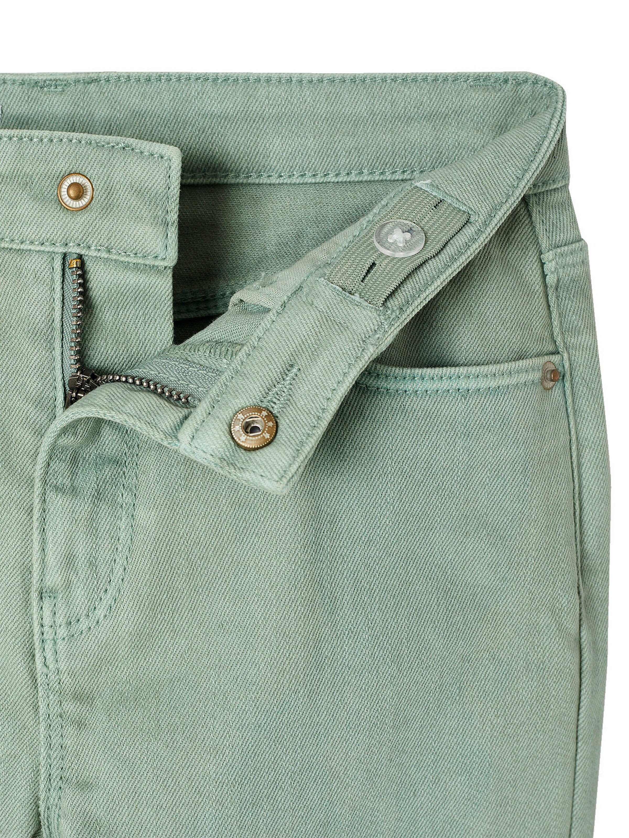 Vertbaudet Mädchen Slim-Fit-Hose, Hüftweite COMFORT salbeigrün