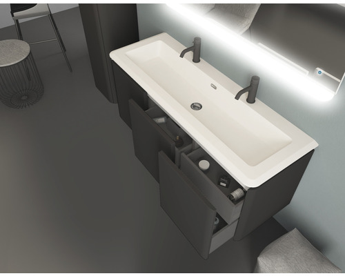 Badkamermeubel Baden Haus Icona, frontkleur grafiet mat, BxHxD 140 x 55 x 48 cm