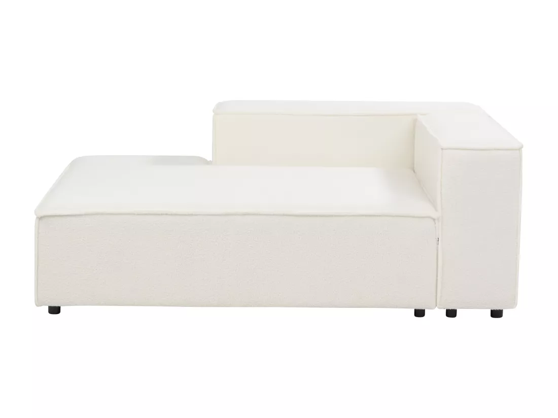 Divan côté droit pour canapé bouclé blanc APRICA