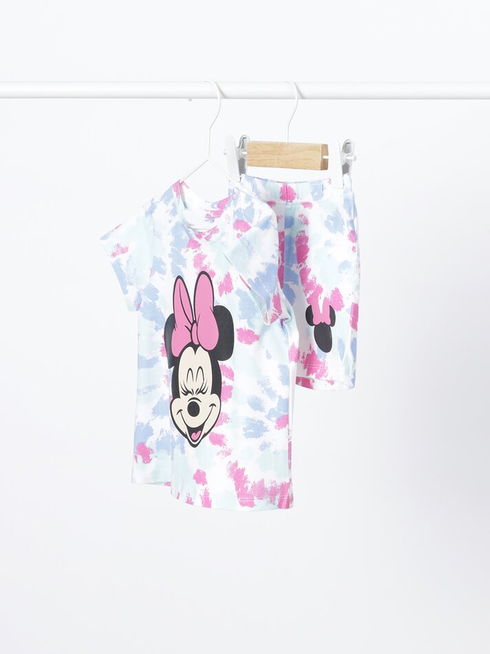 Conjunto de camiseta e shorts da Minnie Mouse ©DS - Turquesa