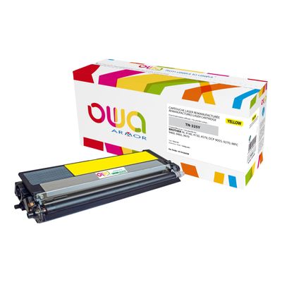 Cartouche laser compatible Brother TN325 - jaune - Owa K15426OW