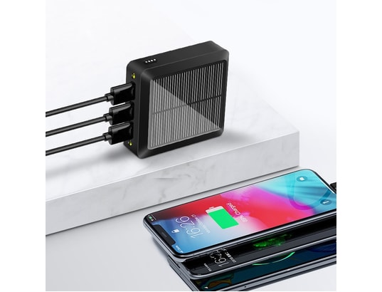 KYF - Batterie externe compacte rechargeable solaire & usb - tripl...