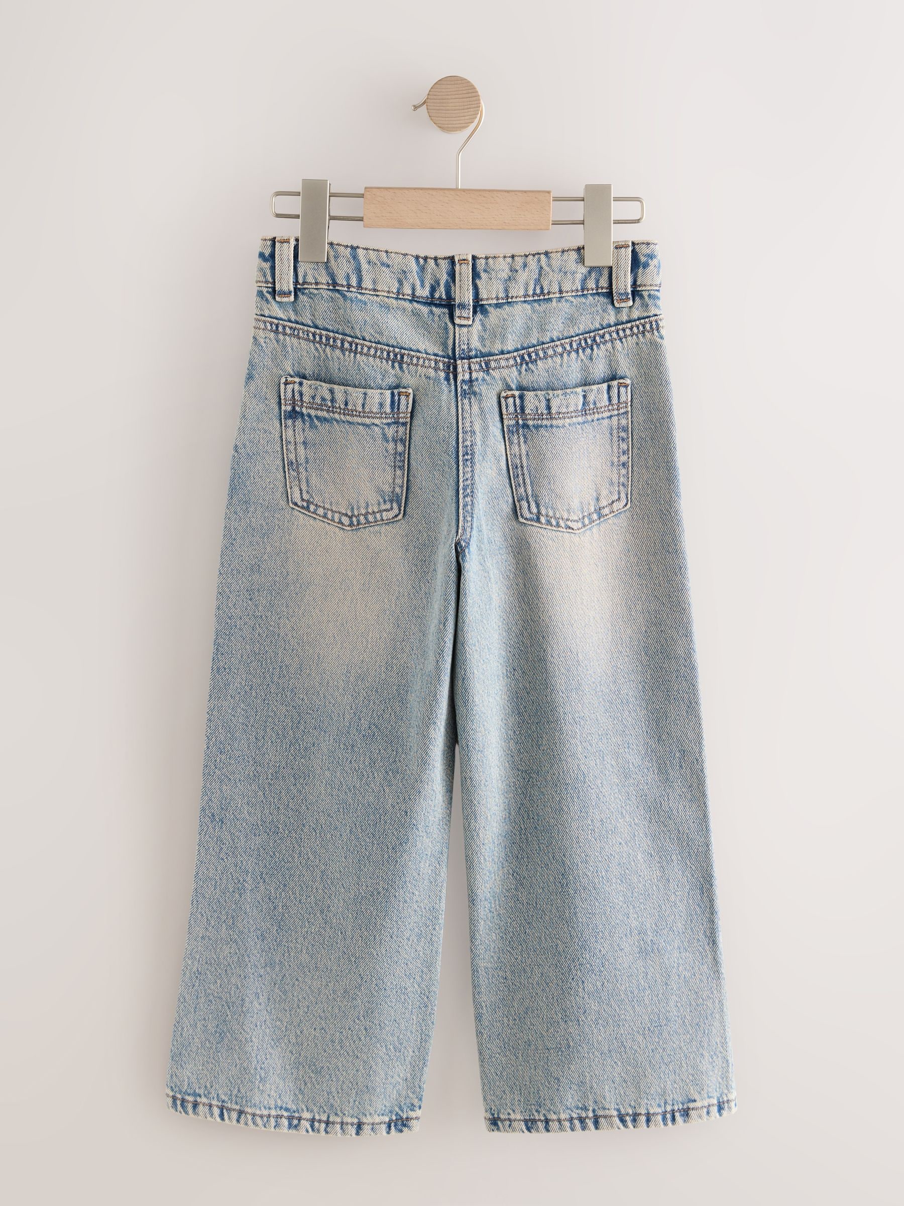 Denim - Fray Seam Jeans met wijde pijpen (3-16jr)