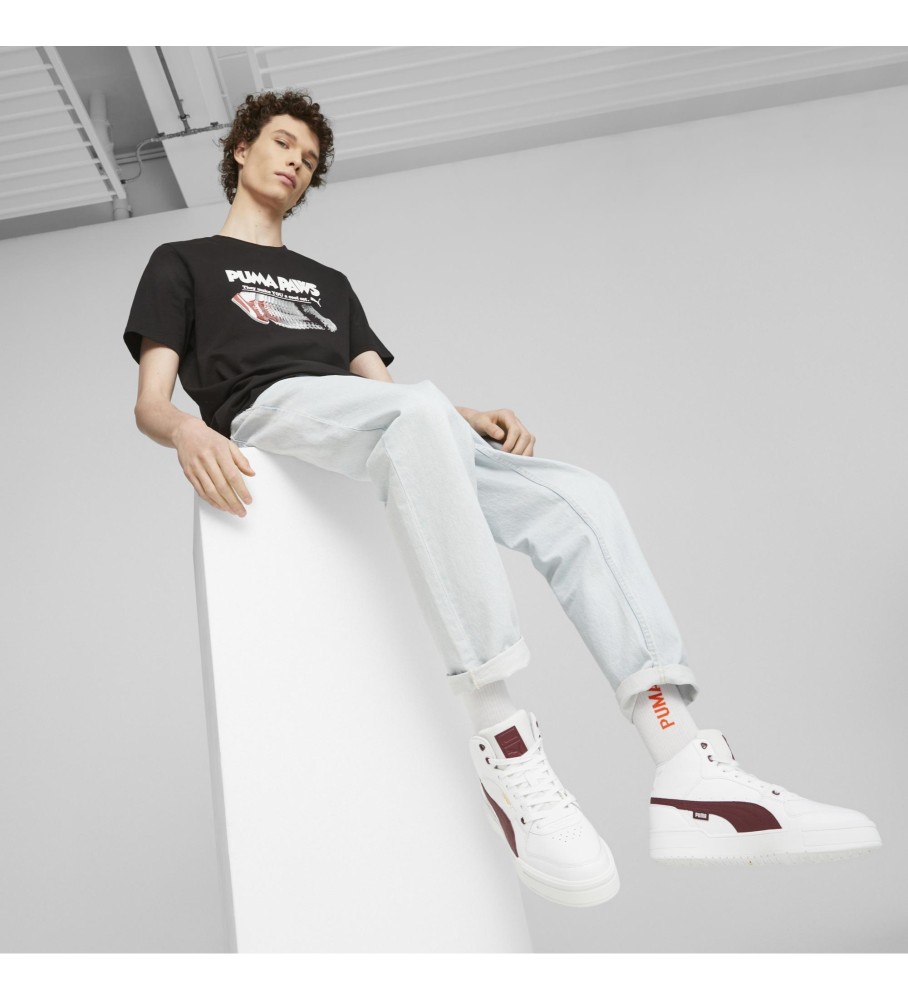 Tênis Puma CA Pro Mid de couro, branco