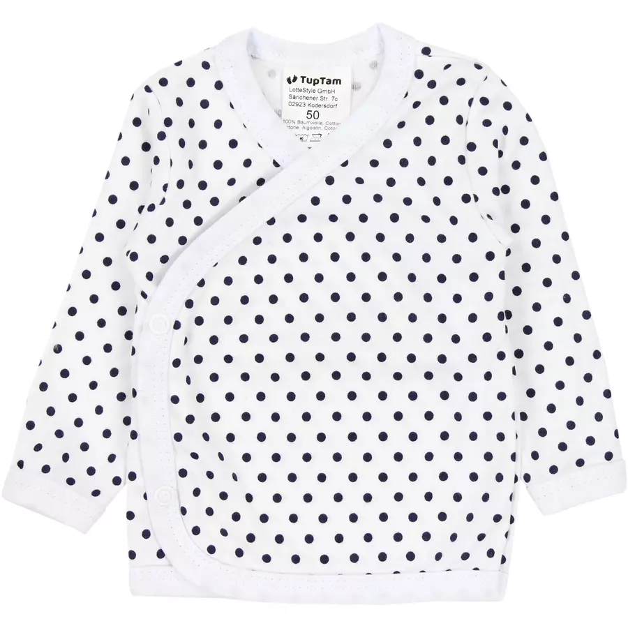 TupTam Baby Mädchen Langarm Wickelshirt 5er Set rosaweiß