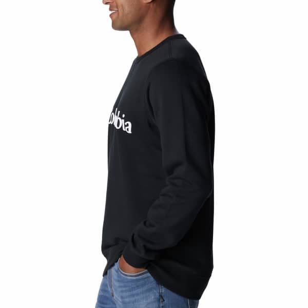 Sweatshirt COLUMBIA LOGO FLEECE CREW BLACK WHITE CHECK