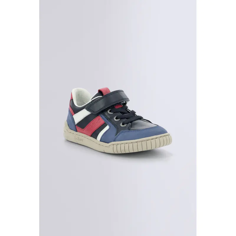 WINDO MARINE ROUGE BLEU BASKETS BASSES Cuir Garçon