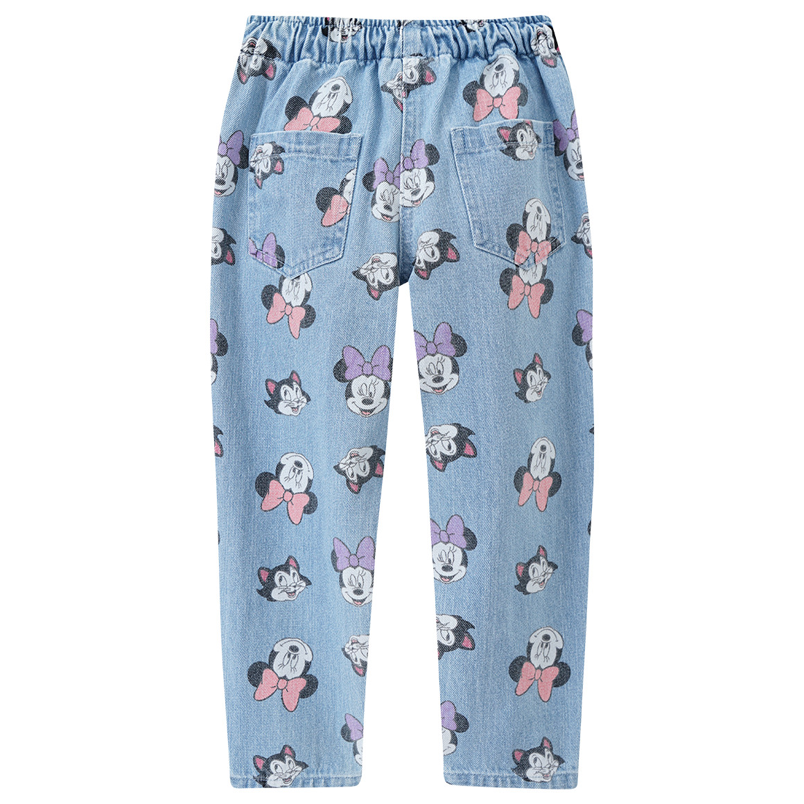 Topolino Minnie Maus Jeans mit Allover-Muster hellblau