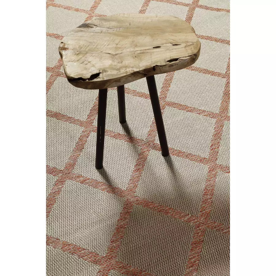 Homie Living Outdoorteppich In & Outdoor Bergamo beige rot