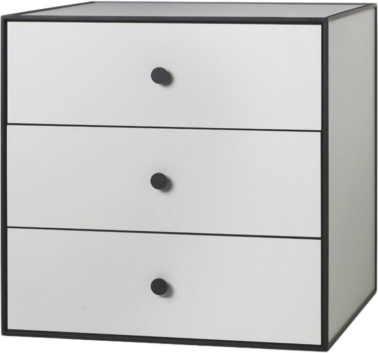Audo Copenhagen Frame 49 med 3 skuffer - Lysegrå Light grey