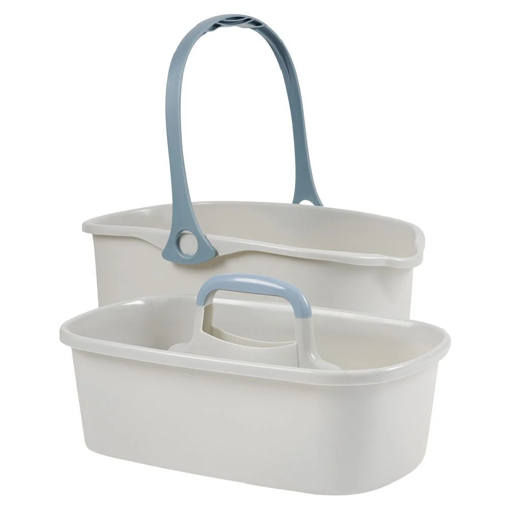 Seau de ménage 11L avec panier gris et bleu